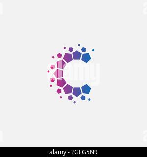 Monogramm des Buchstabens c Stockfoto