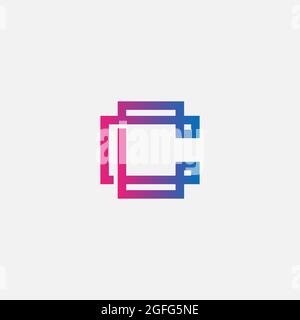 Monogramm des Buchstabens c Stockfoto