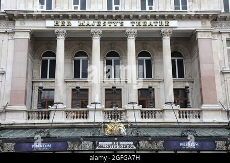 Her Majestys Theatre am Haymarket im West End von London Stockfoto