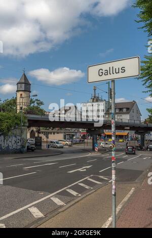 ViewPoint Gallustower im Stadtteil Gallus aus Frankfurt, Deutschland Stockfoto