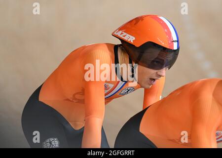 Shizuoka, Japan. Kredit: MATSUO. August 2021. BANGMA Tristan (NED) Cycling : Männer B 4000 m Individual Pursuit Qualifying während der Paralympischen Spiele in Tokio 2020 auf dem Izu Velodrome in Shizuoka, Japan. Kredit: MATSUO .K/AFLO SPORT/Alamy Live Nachrichten Stockfoto