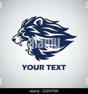 „Angry Lion“-Vektorlogo Stock Vektor