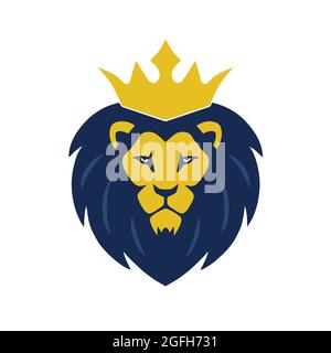 Lion King Head Logo-Vektor Stock Vektor