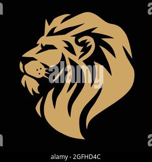 Vektor-Vorlage Für Lion Gold-Logo Stock Vektor