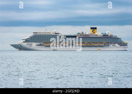 Das Kreuzfahrtschiff Costa Diadema liegt im Hafen des Golfs von La Spezia. Costa Cruises (Costa Crociere) ist eine italienische Reederei. Stockfoto