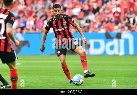 BayArena Leverkusen, Bayer Leverkusen gegen Bor. Mönchengladbach; Kerem Demirbay. Stockfoto