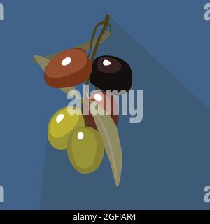 Olivfarbenes Symbol. Stock Vektor