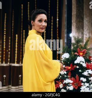 Edda Moser, berühmte deutsche Opernsängerin, Sopranistin, Portrait 1986. Edda Moser, berühmte deutsche Opernsängerin, Sopran, Portrait 1986. Stockfoto