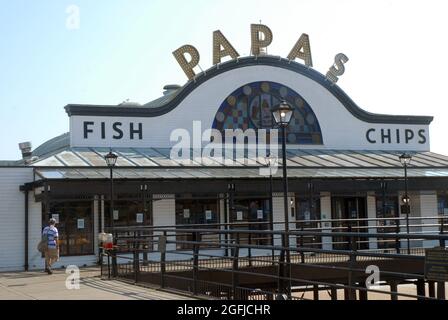 The Pier Cleethorpes - Papas, Cleethorpes, North East Lincolnshire, England. Stockfoto