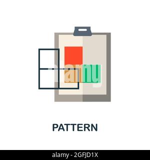 Symbol für flache Muster. Farbiger Schild aus der Sammlung des maschinellen Lernens. Creative Pattern Icon Illustration für Web-Design, Infografiken und mehr Stock Vektor