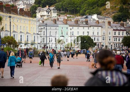 Llandudno Küstenstadt in Nord-Wales, Promenade Stockfoto