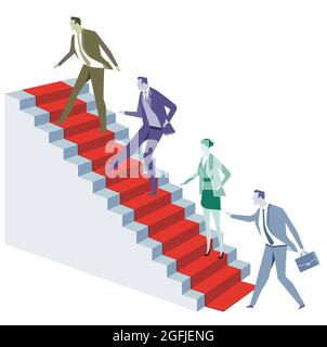 Berufliche Weiterentwicklung, Illustration des Wachstumskonzepts Stock Vektor