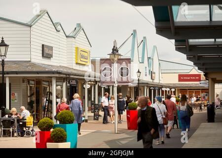 Fleetwood Lancashire Küstenstadt Affinity Outlet Village Stockfoto