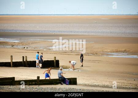 Fleetwood Lancashire Küstenstadt und Marine Beach Stockfoto