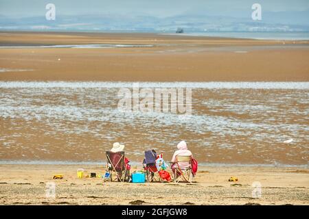 Fleetwood Lancashire Küstenstadt und Marine Beach Stockfoto
