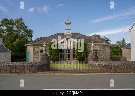 Methodistische Kapelle Capel Moriah entworfen von Clough Williams-Ellis in Llanystumdwy North Wales Stockfoto