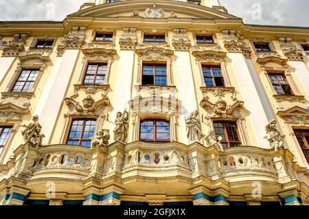 Gebäude der Universität Wroclaw, HDR-Bild Stockfoto