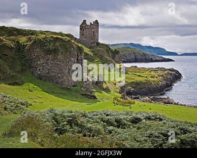 Ruine der Burg von Gylen auf der Insel Kerrera Stockfoto