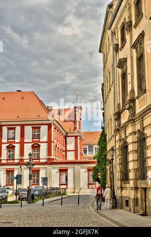 Gebäude der Universität Wroclaw, HDR-Bild Stockfoto