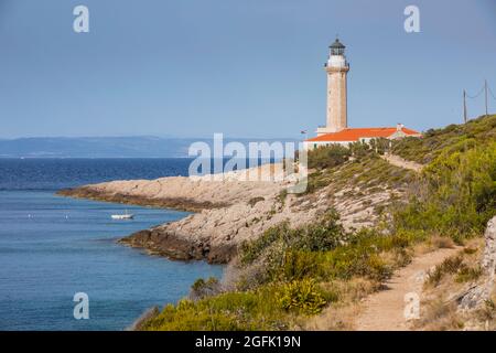 Stoncica Leuchtturm, Insel Vis Stockfoto