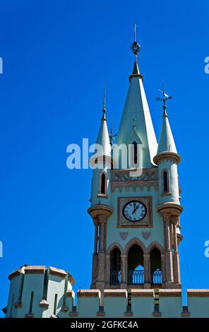 Burgturm, Fiscal Island, Rio de Janeiro, Brasilien Stockfoto