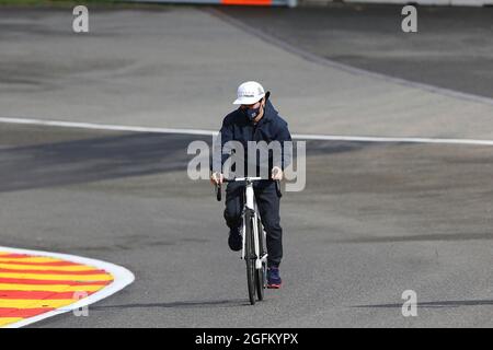 26. August 2021, Circuit de Spa-Francorchamps, Spa-Francorchamps, FORMEL 1 ROLEX BELGIAN GRAND PRIX 2021, auf dem Bild Yuki Tsunoda (JPN # 22), Scuderia AlphaTauri Honda, mit dem Rad um die Strecke. Stockfoto