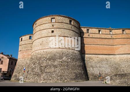 Italien, Sassocorvaro, Schloss Rocca Ubaldinesca Stockfoto