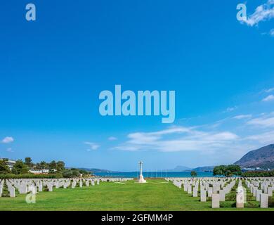 Suda Bay war Cemetery, in der Nähe von Chania (Xania) auf der Insel Kreta, Griechenland Stockfoto