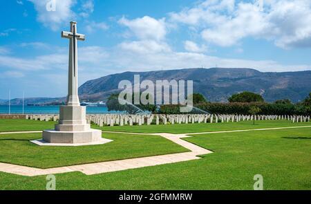 Suda Bay war Cemetery, in der Nähe von Chania (Xania) auf der Insel Kreta, Griechenland Stockfoto