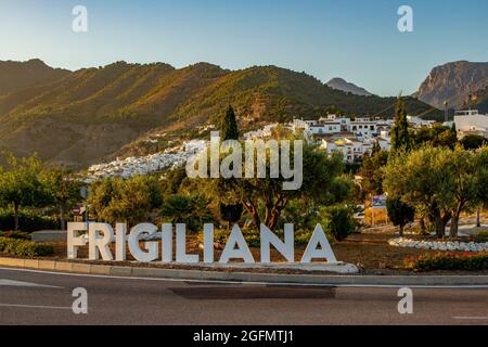 Wunderschönes Frigiliana Spanien Stockfoto