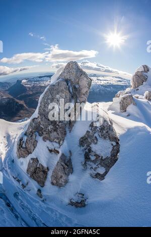 FRANKREICH, ALPES-MARITIMES (06) GREOLIERES-LES-NEIGES Stockfoto