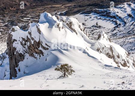 FRANKREICH, ALPES-MARITIMES (06) GREOLIERES-LES-NEIGES Stockfoto