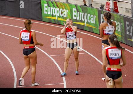 Lausanne, Schweiz. 26. August 2021. Während der Athletissima Lausanne im Olympiastadion La Pontaise in Lausanne, Schweiz. Kredit: SPP Sport Pressefoto. /Alamy Live News Stockfoto