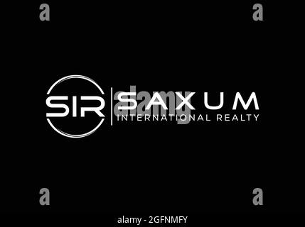 Initial Monogram Letter SIR Logo Design Vector Template SAXUM INTERNATIONAL REALTY Logo Stock Vektor