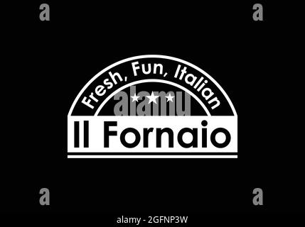 IL FORNAIO Vintage Logo Design Fresh Fun Italienisches Restaurant Logo Konzept Stock Vektor