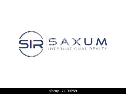 Initial Monogram Letter SIR Logo Design Vector Template SAXUM INTERNATIONAL REALTY Logo Stock Vektor