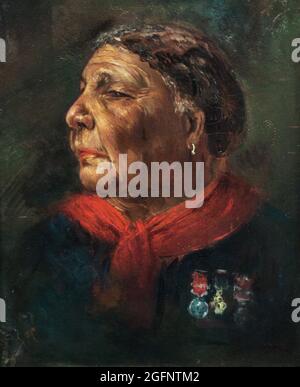 Mary Seacole (Mary Jane Seacole) (ca. 1805-1881). Krankenschwester jamaikanischer Herkunft. Während des Krimkrieges eröffnete sie das britische Hotel auf halbem Weg zwischen dem Hafen und dem britischen Hauptquartier. Sie verwandelte sie in einen Offiziersklub und eine Kantine für die Truppen. Porträt von Albert Charles Challen (1847-1881). Öl auf Platte (24 x 18 cm), 1869. National Portrait Gallery. London, England, Vereinigtes Königreich. Stockfoto