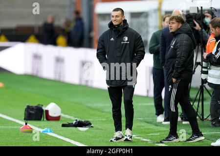 BORAS, SCHWEDEN - 26. AUGUST: Torwart Justin Bijlow von Feyenoord während des UEFA Conference League-Spiels zwischen IF Elfsborg und Feyenoord in der Boras Arena am 26. August 2021 in Boras, Schweden (Foto: Yannick Verhoeven/Orange Picts) Stockfoto