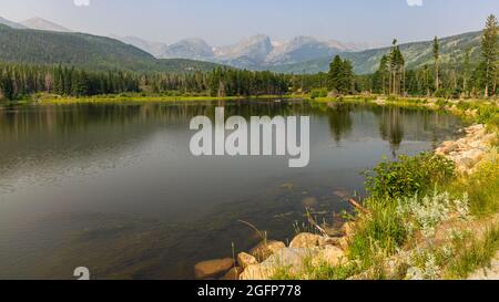 Bear Lake im Rocky Mountain National Park, Colorado, USA Stockfoto