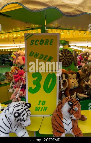 Mobile Jahrmarkt findet jedes Jahr in Chapel Field Gardens in Norwich Norfolk statt Stockfoto