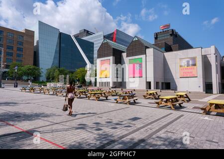 Montreal, CA - 25. August 2021: Facade of Contemporary Art Museum (MACM) Stockfoto