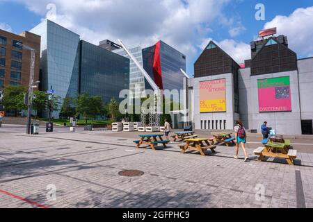 Montreal, CA - 25. August 2021: Facade of Contemporary Art Museum (MACM) Stockfoto