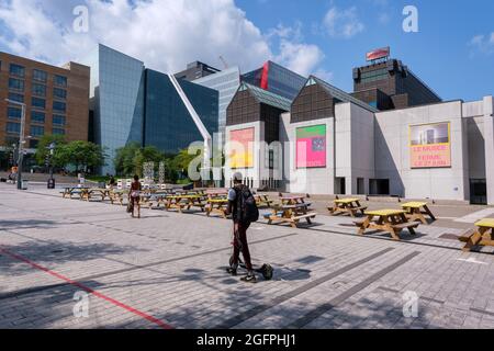 Montreal, CA - 25. August 2021: Facade of Contemporary Art Museum (MACM) Stockfoto