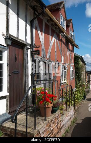 Fachwerkhäuser Prentice Street Lavenham Suffolk Stockfoto