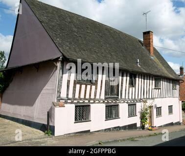 Fachwerkhäuser Prentice Street Lavenham Suffolk Stockfoto