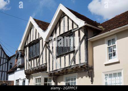 Fachwerkhäuser Prentice Street Lavenham Suffolk Stockfoto