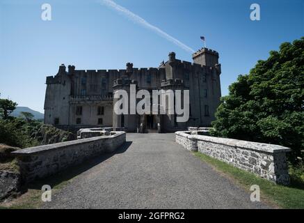 Dunvegan Castle auf Skye Stockfoto