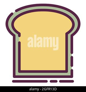 Icon Vector of Toast - Line Cut Style - einfache Illustration, editierbare Kontur, Design Template Vector, gut für Drucke, Poster, Werbung, announ Stock Vektor