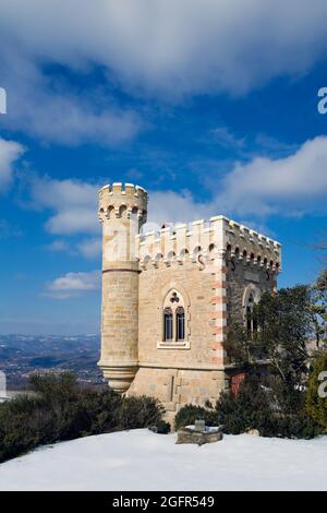 Frankreich. Aude (11) Rennes le Château - der Magdala-Turm Stockfoto