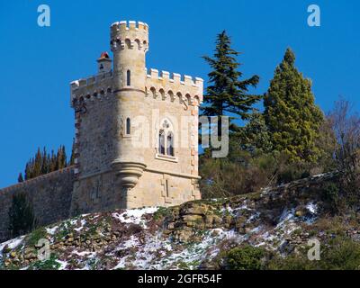 Frankreich. Aude (11) Rennes le Château - der Magdala-Turm Stockfoto